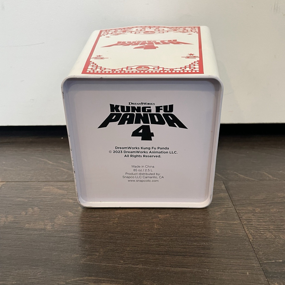 Kung Fu Panda 4 Takeout Container Box Metal Tin Movie Theater Popcorn Bucket - Picture 5 of 6